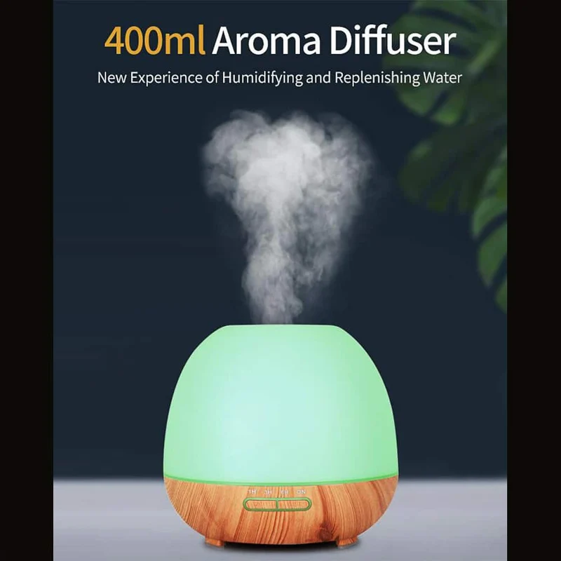 Aroma Diffuser 400 ML m/fjernkontroll - Stilfull og vakker – 2 farger -