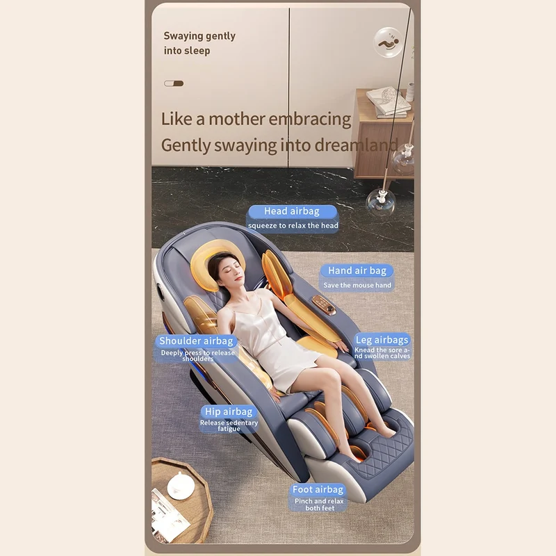 Massagestol 4D Pro+ Vit med Värmeterapi och Röststyrning – Modell M9 Vit