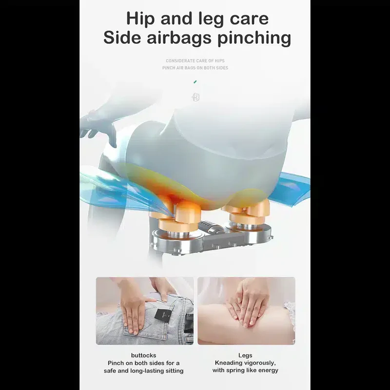 Massagestol 4D Pro+ Vit med Värmeterapi och Röststyrning – Modell M9 Vit