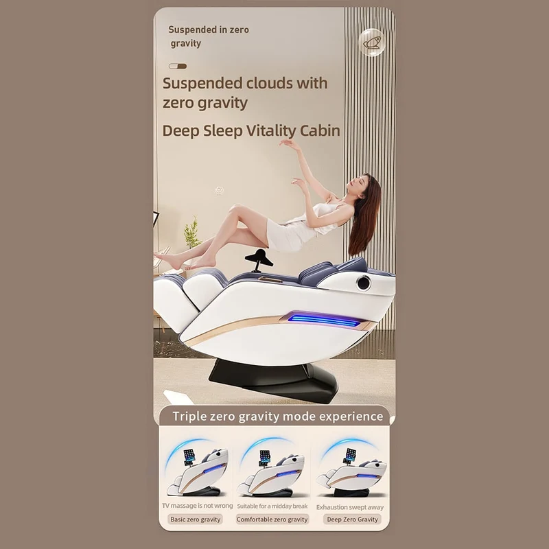 Massagestol 4D Pro+ Svart med Värmeterapi och Röststyrning – Modell M9