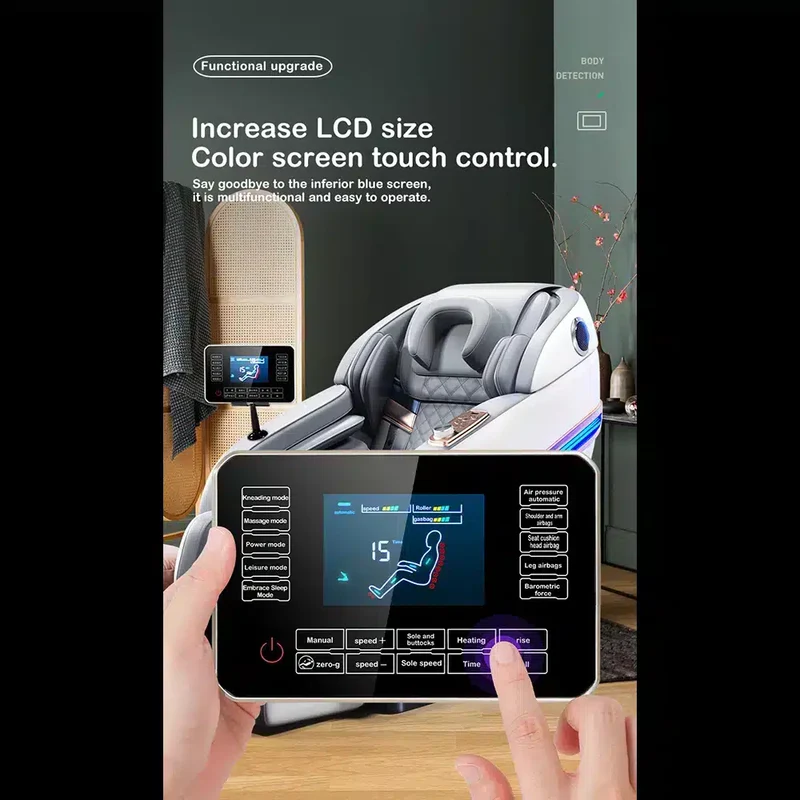 Massagestol 4D Pro+ Svart med Värmeterapi och Röststyrning – Modell M9