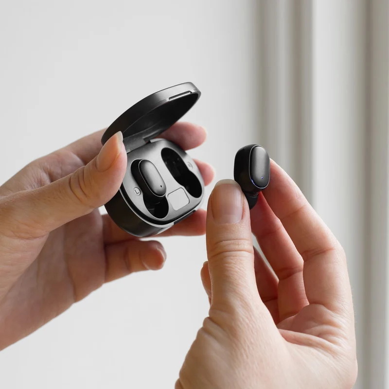 Trådlösa in-ear-hörlurar med Bluetooth och lång batteritid