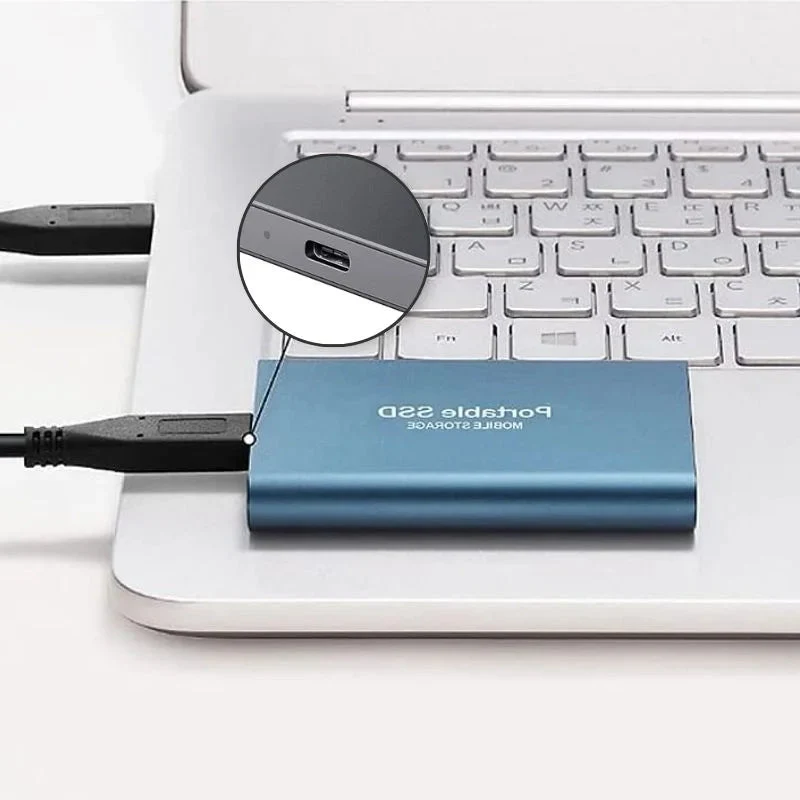 Bærbar Aluminium SSD, ekstern lagerenhed, hurtig dataoverførsel