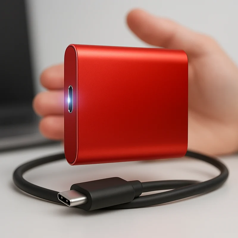 Portabel SSD, Solid State Lager, USB-C tilslutning