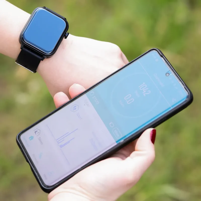 Smartwatch med realtids hjertefrekvensmåler til iOS/Android – blodtryk og ilt tracker