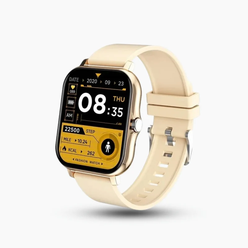 Smartwatch med realtids hjertefrekvensmåler til iOS/Android – blodtryk og ilt tracker