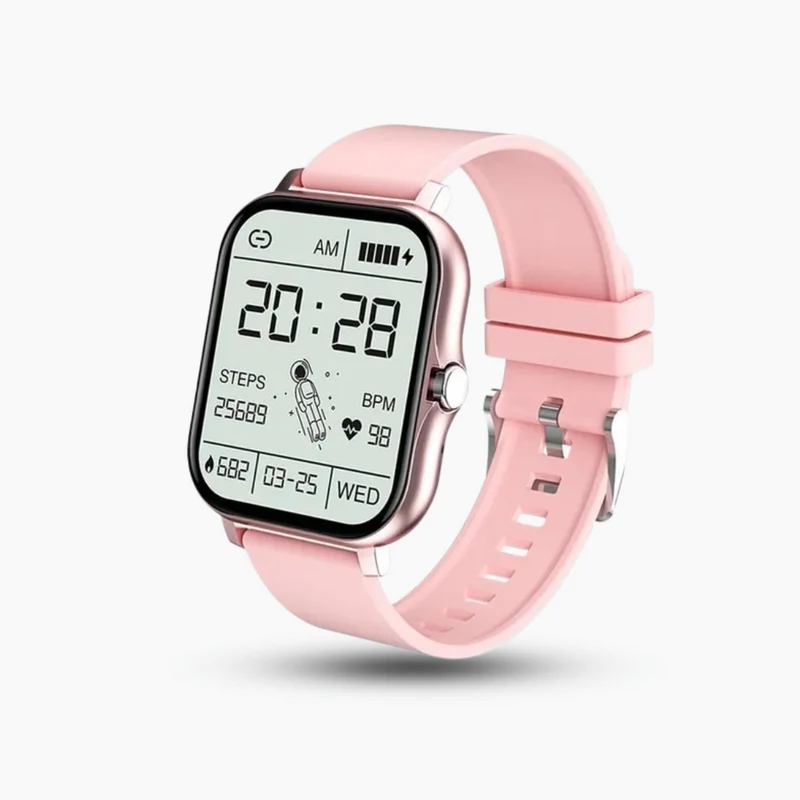 Smartwatch med realtids hjertefrekvensmåler til iOS/Android – blodtryk og ilt tracker