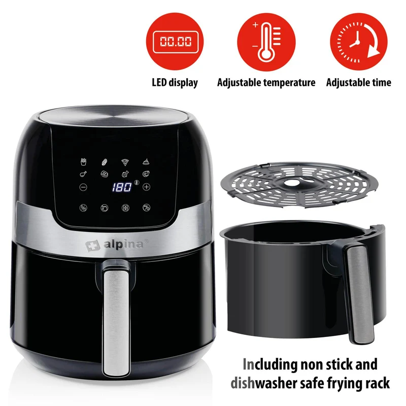 Alpina Airfryer Large 3,5L - 1400W med Display
