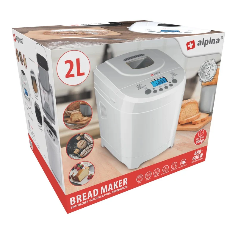 Alpina Bakmaskin med Display - Vit, 2L