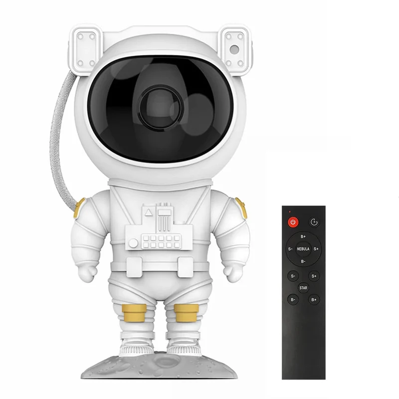 Astronaut Stjerneprojektor Lampe - Nebuløst Nattelys til Soveværelse