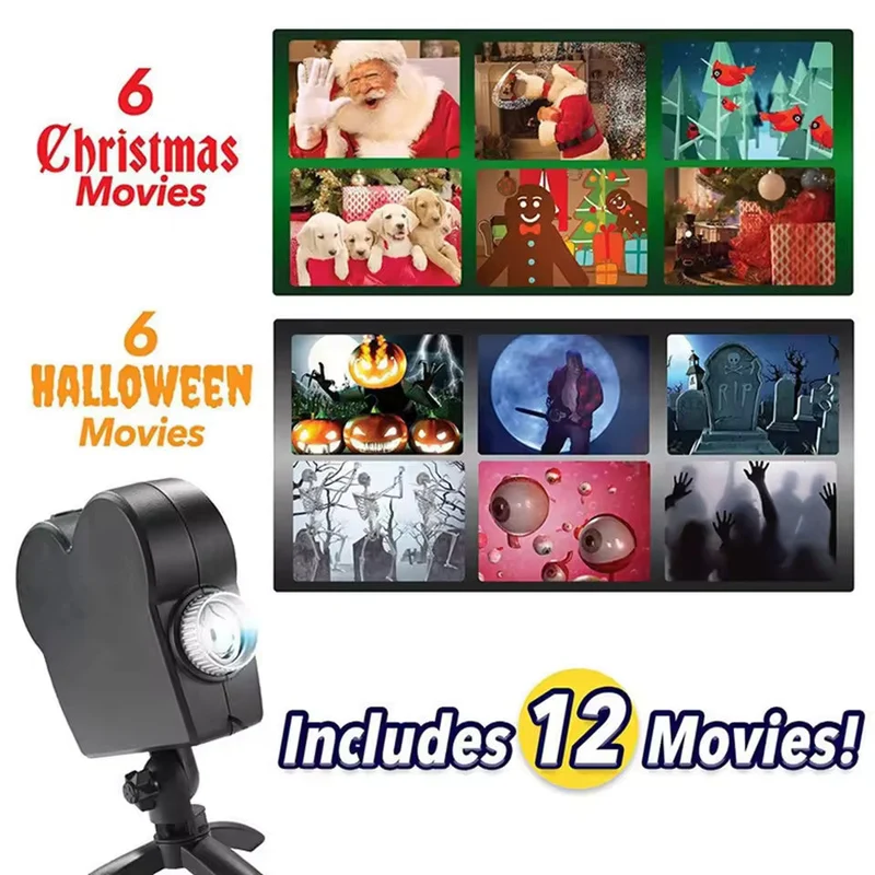Holografisk Projektor til Halloween med 12 Videoer og Lyd til Vinduer