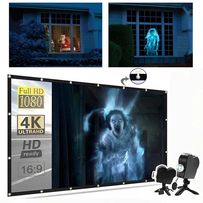 Holografisk Projektor til Halloween med 12 Videoer og Lyd til Vinduer