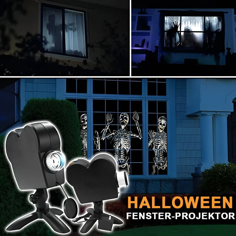 Holografisk Projektor til Halloween med 12 Videoer og Lyd til Vinduer