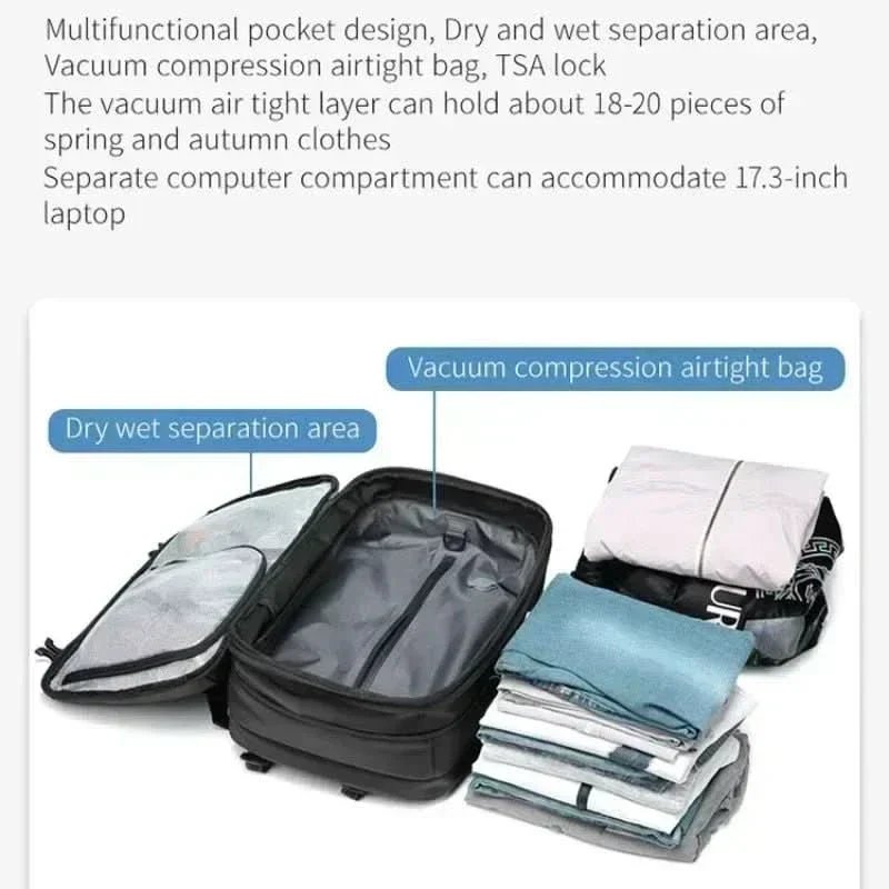 Kompakt Laptop-Rygsæk til Rejser - Sammenfoldelig Design