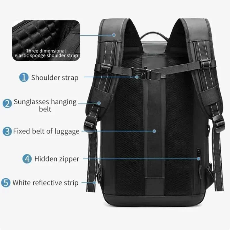 Kompakt Laptop-Rygsæk til Rejser - Sammenfoldelig Design