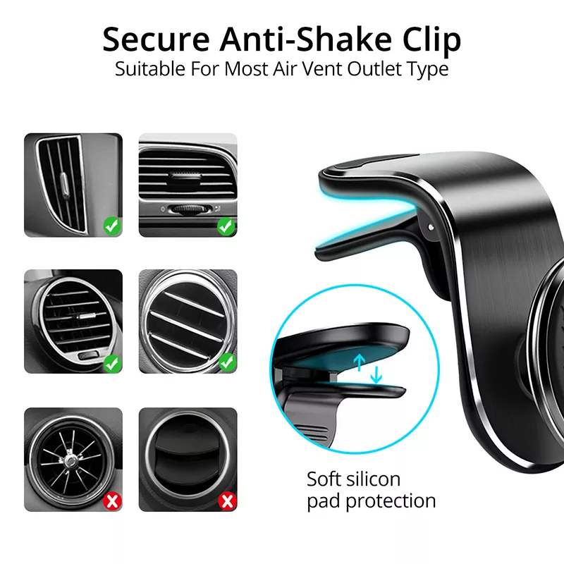 Magnetisk bil ventilationsholder til mobiltelefon