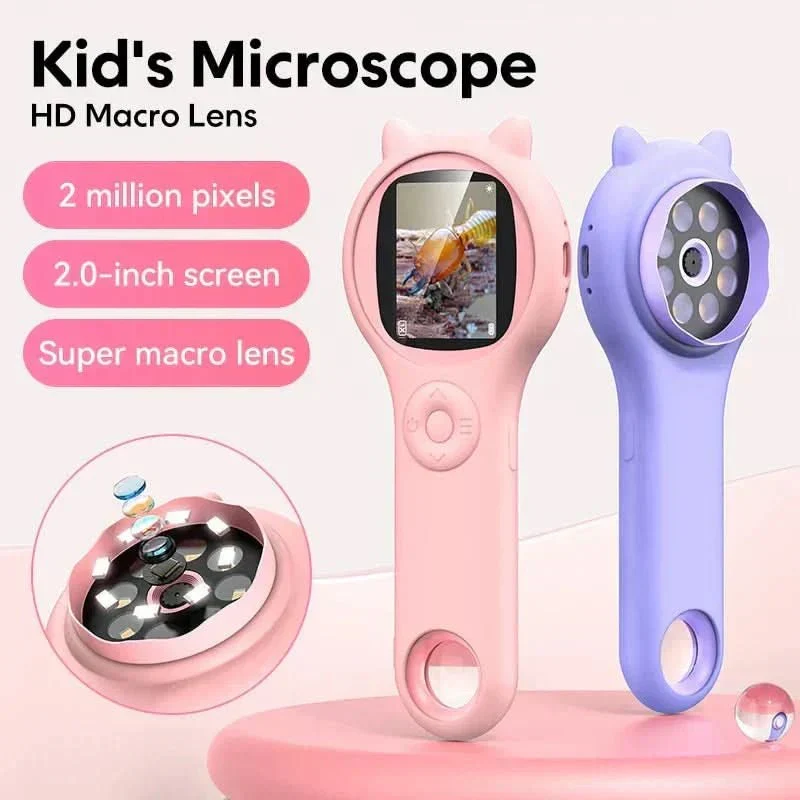 Mikroskop til børn med foto- og videooptagelse