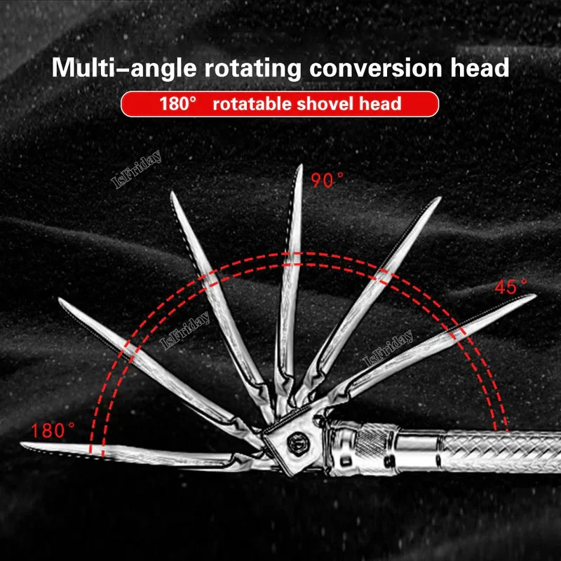 Multifunktionel udendørs campingspade