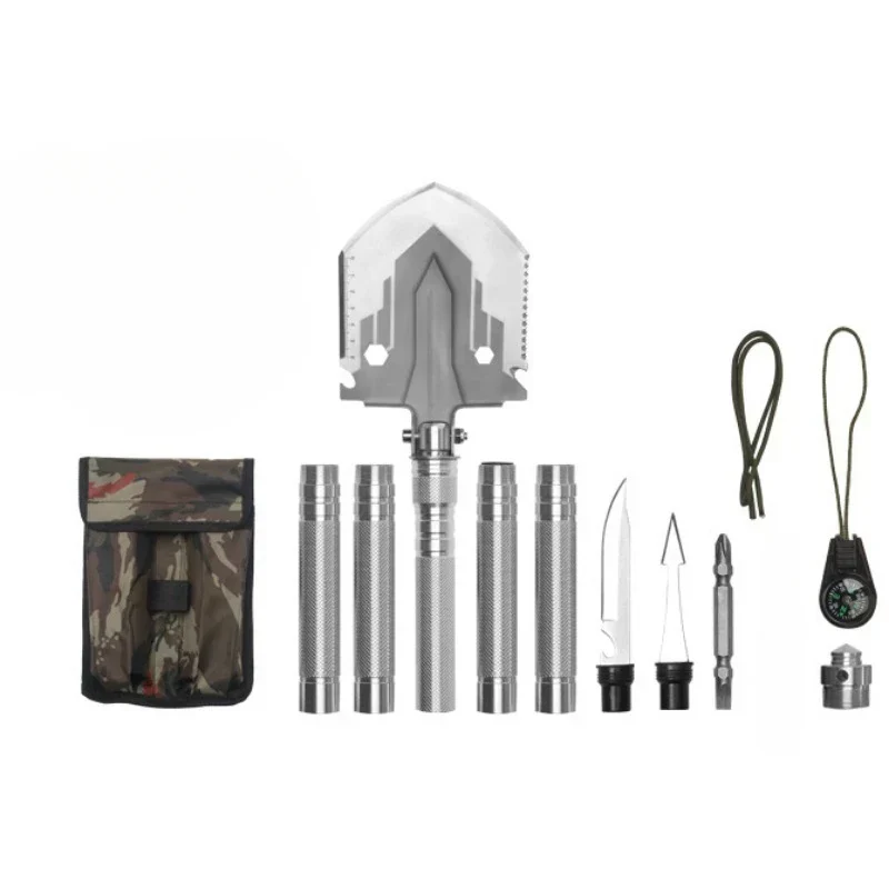 Multifunktionel udendørs campingspade