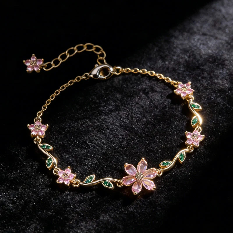 Jewelance™ BlossomBracelet 1+1 GRATIS: Blomma Blomblad Blomster Modearmband