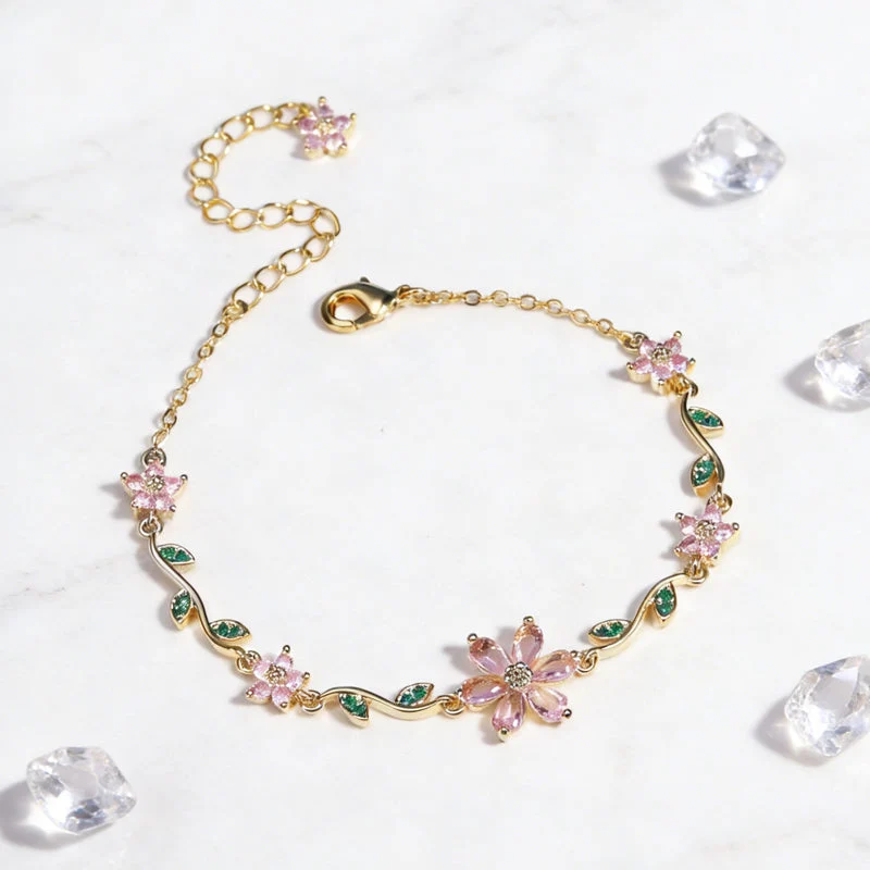 Jewelance™ BlossomBracelet 1+1 GRATIS: Blomma Blomblad Blomster Modearmband
