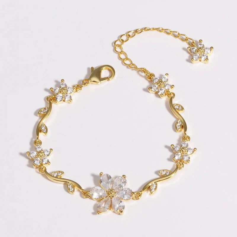 Jewelance™ BlossomBracelet 1+1 GRATIS: Blomma Blomblad Blomster Modearmband