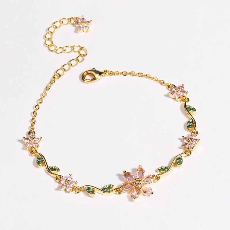 Jewelance™ BlossomBracelet 1+1 GRATIS: Blomma Blomblad Blomster Modearmband