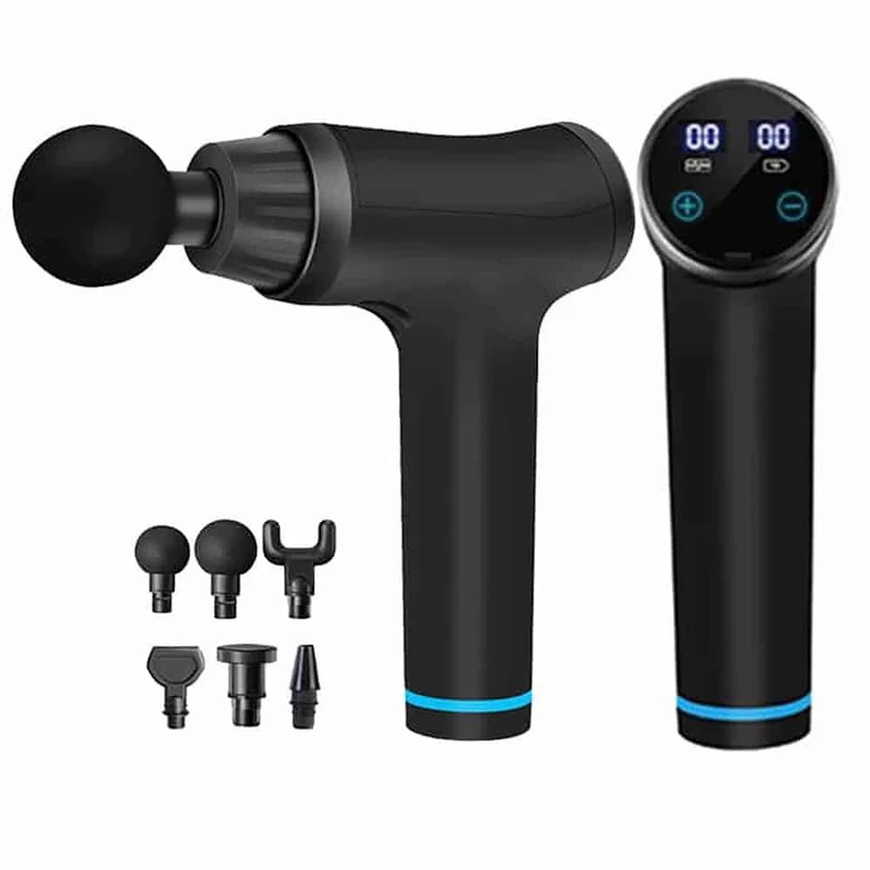 Massagepistol Pro+ med 6 massagehuvuden