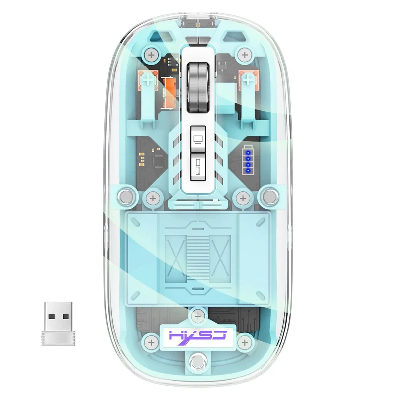 Trådløs Bluetooth-mus i gennemsigtig design