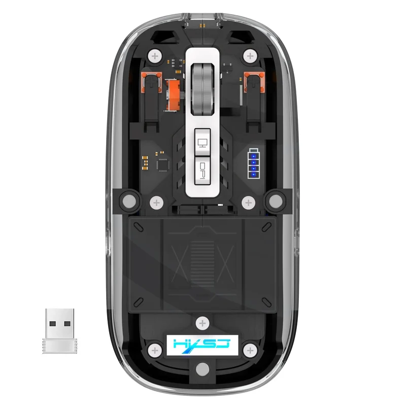 Trådløs Bluetooth-mus i gennemsigtig design