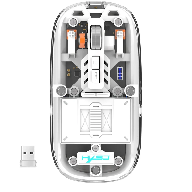 Trådløs Bluetooth-mus i gennemsigtig design