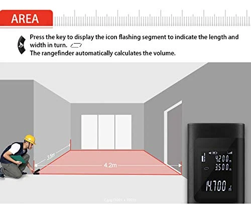 Mini Laser Afstandsmåler med USB Genopladelig