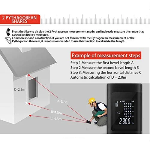 Mini Laser Afstandsmåler med USB Genopladelig