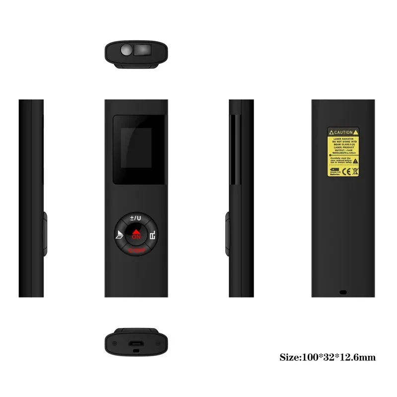 Mini Laser Afstandsmåler med USB Genopladelig