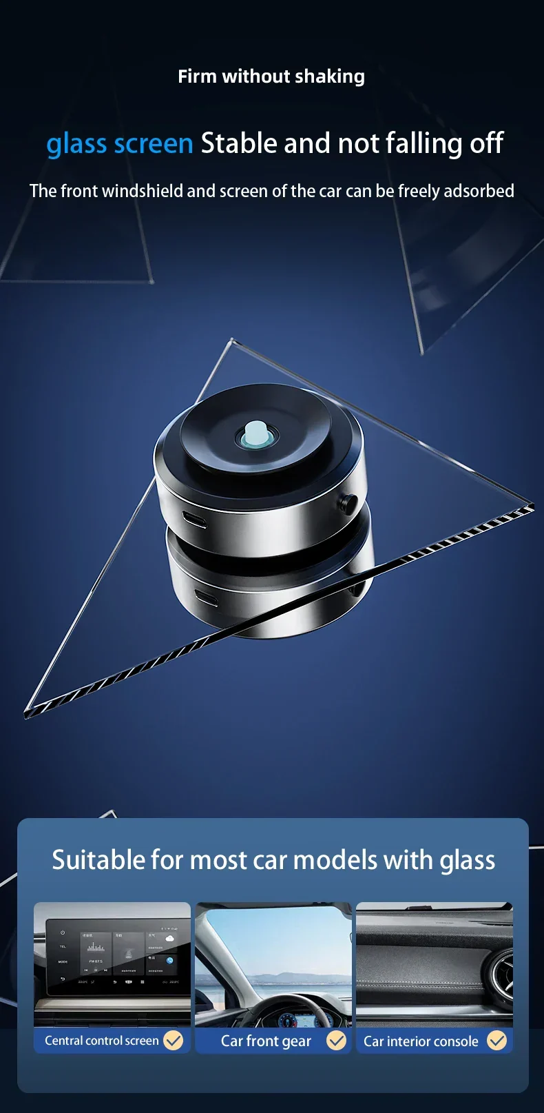 Magnetisk mobilholder med sugekop
