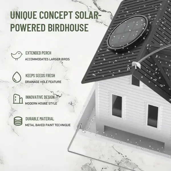 Solar Foderhus med LED – Lysende Havelampe & Foderstation