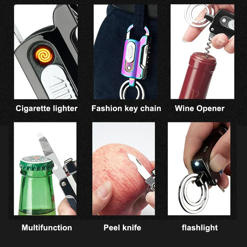 Multifunktionelt Nøglering Lighter