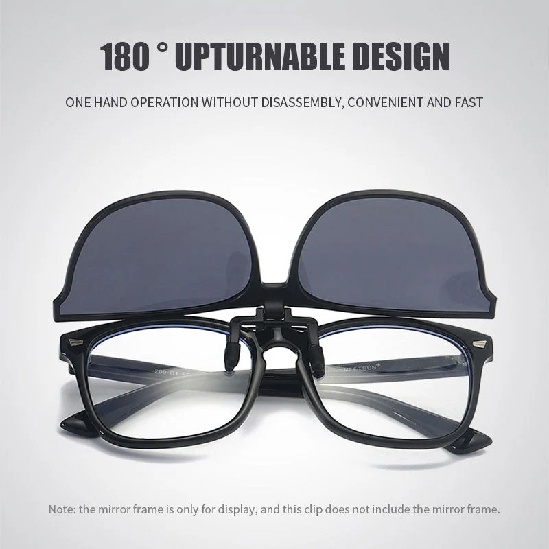 Polarisede Clip-on Solbriller med Foldbart Design