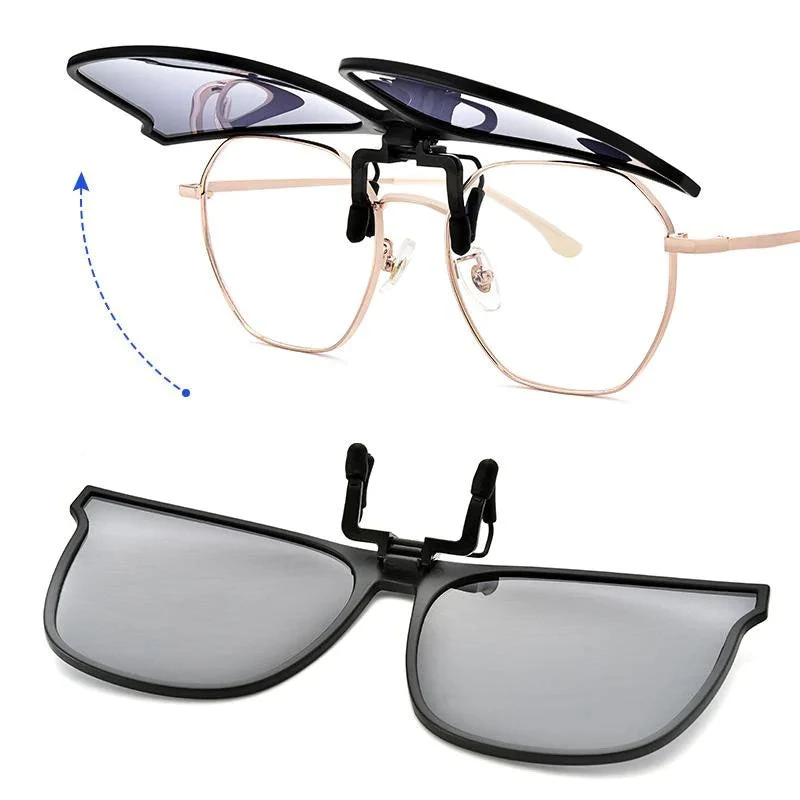 Polarisede Clip-on Solbriller med Foldbart Design