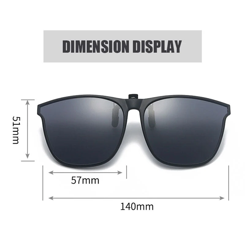 Polarisede Clip-on Solbriller med Foldbart Design