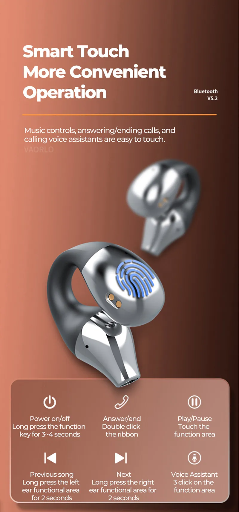 Bluetooth Øreklips Headset