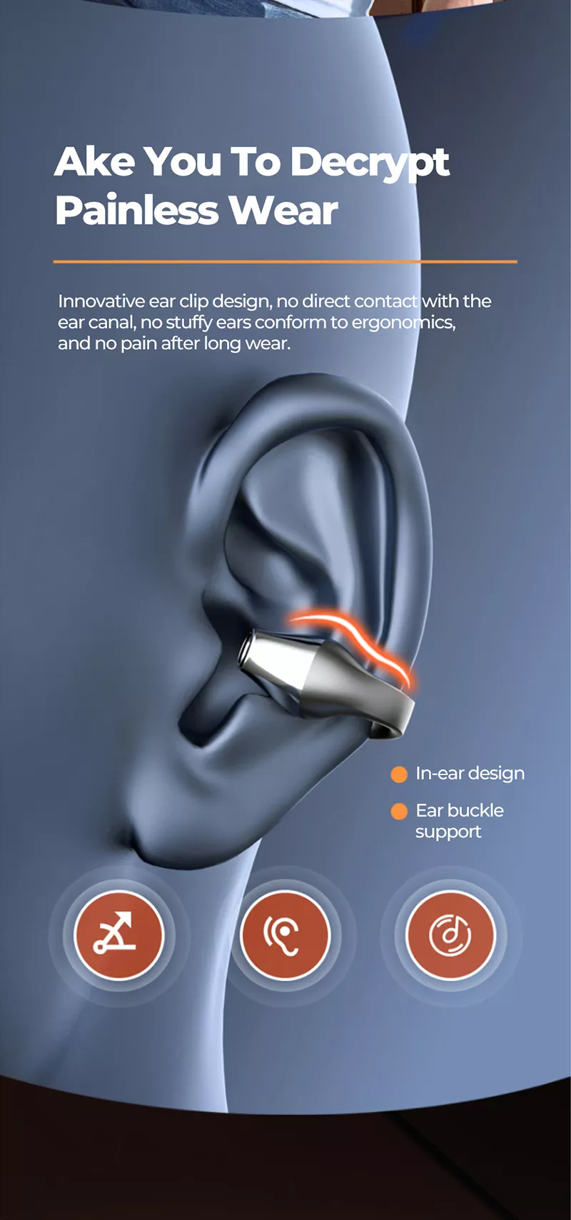 Bluetooth Øreklips Headset