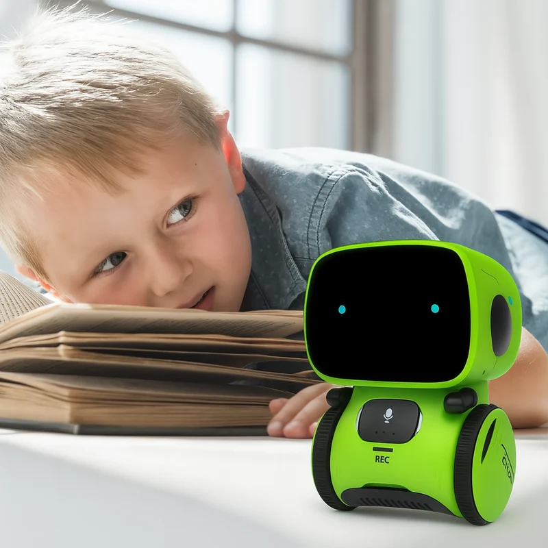 Interaktiv Robot Legetøj til Børn med Stemmegenkendelse og Sjove Læringsfunktioner