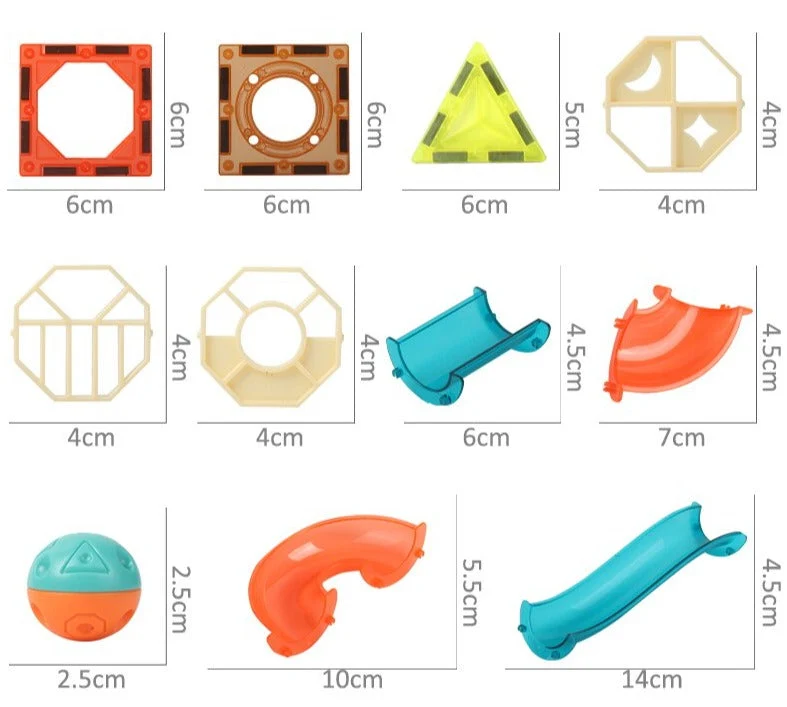 Kreativ Leg med Magnetiske Perler til Børn - 68 Stykker, Sikker ABS