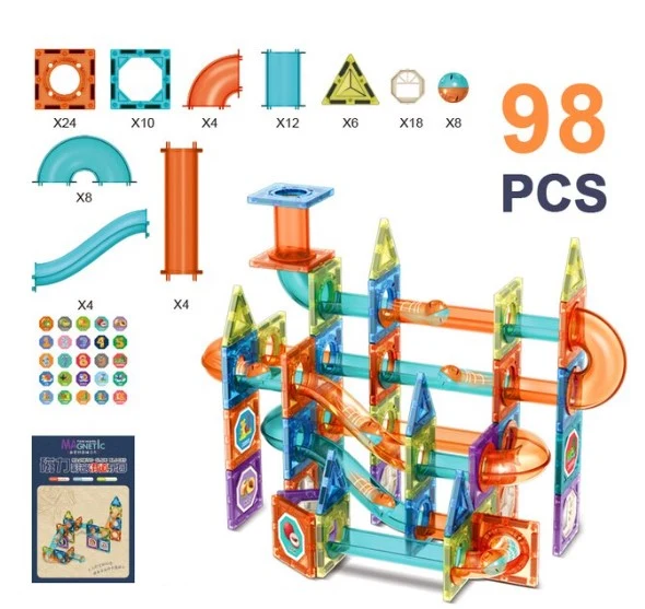 Kreativ Leg med Magnetiske Perler til Børn - 68 Stykker, Sikker ABS