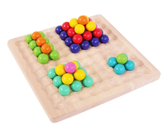 Montessori Logisk Spil med Perler – Fremmer Farveteori og Tankefærdigheder