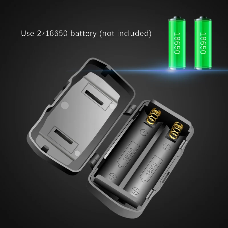 Genopladelig LED Hovedlampe med Hvidt, Rødt og Grønt Lys – USB og Batteri