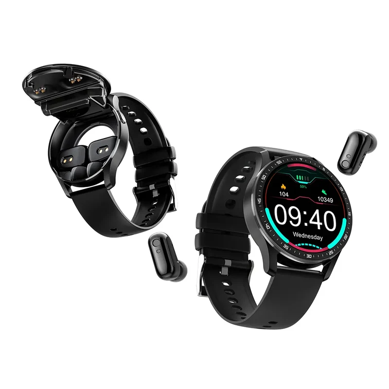 To-en-i-én Smartwatch med Bluetooth-høretelefoner