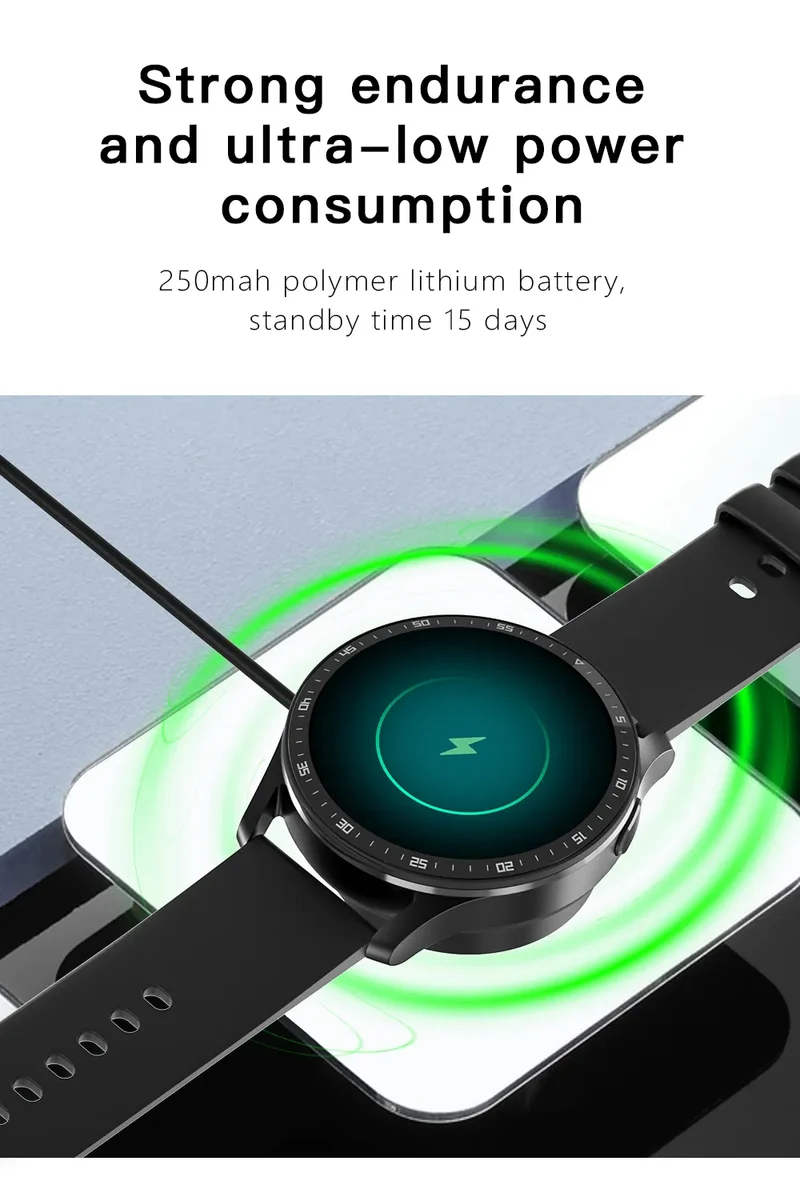 To-en-i-én Smartwatch med Bluetooth-høretelefoner