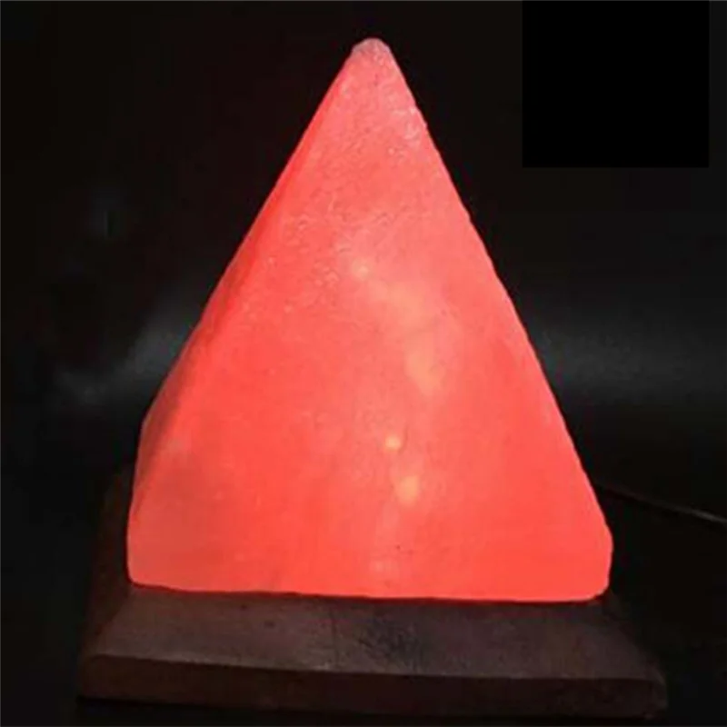 USB LED Pyramide med Himalaya Kristallsaltlampe, Luftrenser & Stemning